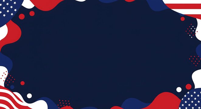 Patriotic abstract background with stars and stripes