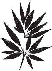 Elegant Bamboo Leaf Leaves Vector Illustration