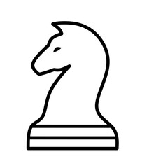 strategy icon. chess horse icon vector on white background