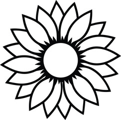 vector illustration of a sunflower