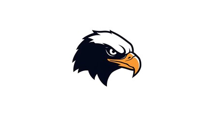 Fototapeta premium vector art line of angry wild eagle face brave and muscle suitable for mockup and logo product of team isolated white background
