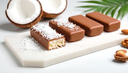 Coconut Chocolate Bars with Sweet Treat.