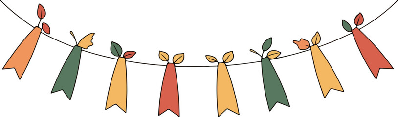 Autumnal Bunting Decoration