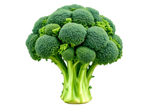 Ai generated image of fresh green broccoli isolated on transparent background