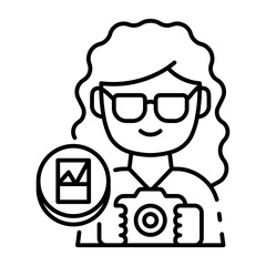 This Tourist icon is suitable for Travel and Tourism, etc