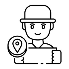This Tour guide icon is suitable for Travel and Tourism, etc