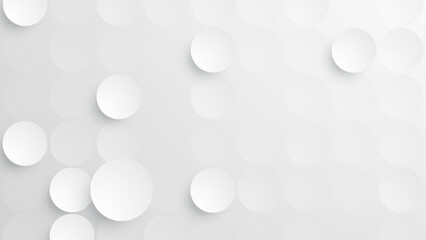Minimalist White Circles with Soft Shadows Background
