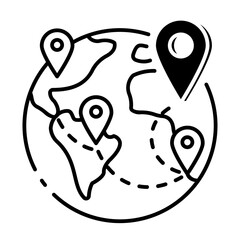 This Travel around the world icon is suitable for Travel and Tourism, etc