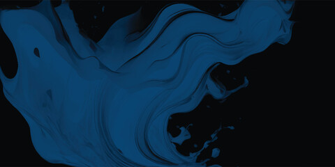 Moody blue abstract painting with liquid flow and artistic textures

