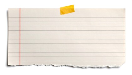 Torn Note Paper with Blank, and White.
