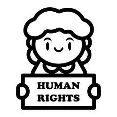 human rights Line Icon