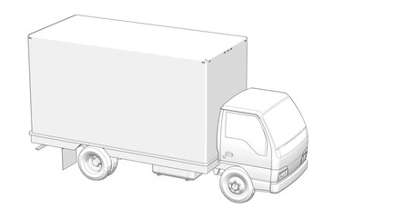 car for transporting goods 3d illustration