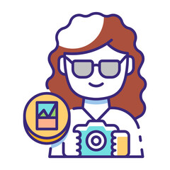 This Tourist icon is suitable for Travel and Tourism, etc