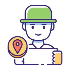 This Tour guide icon is suitable for Travel and Tourism, etc