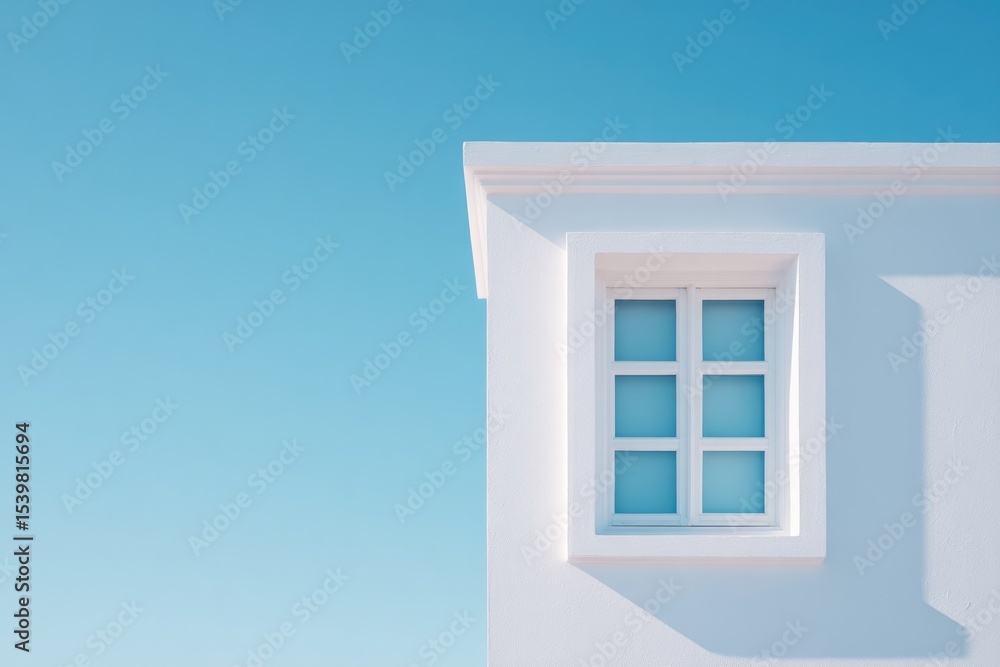 Poster capture isolated architectural element like window or door set against white background