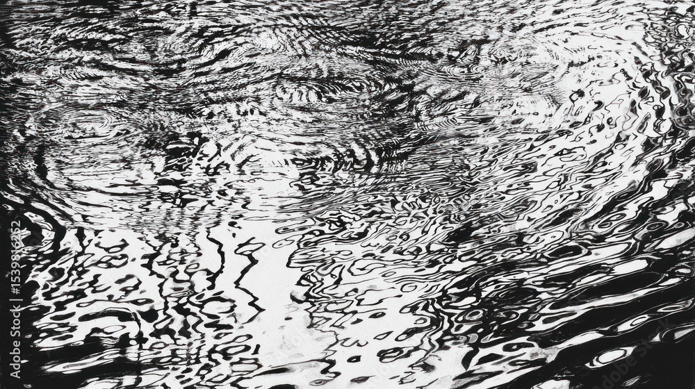 Poster abstract ripples of serenity: a captivating abstract image capturing the fluid dance of water ripple