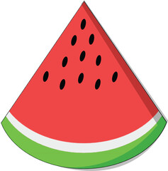 Watermelon Slice Vector Illustration