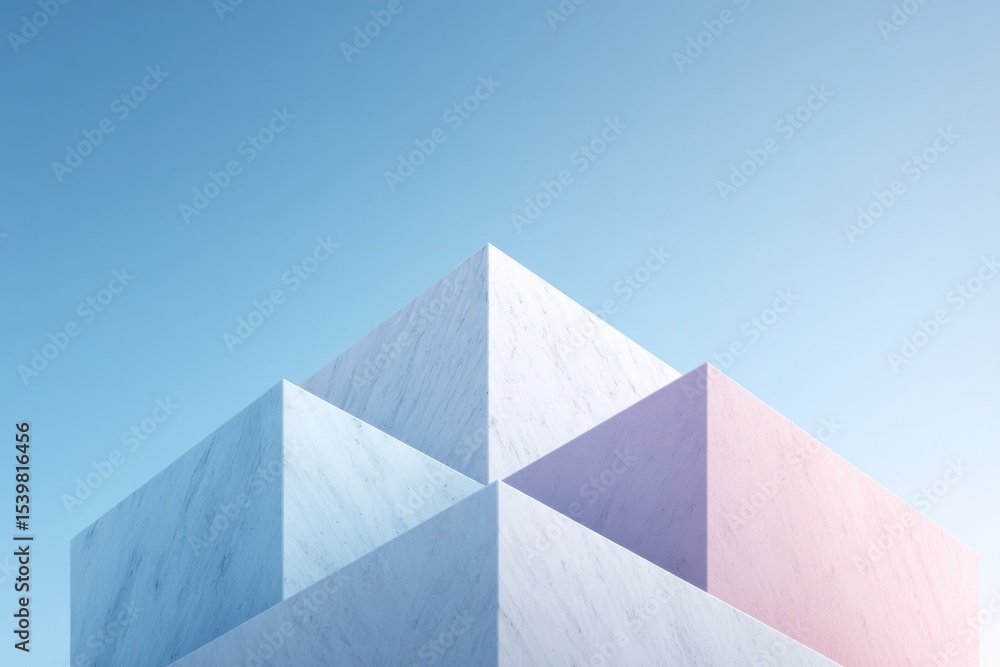 Poster capture rhythm of geometric shapes in minimalistic setting