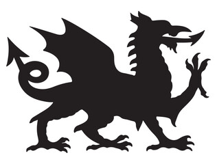 WELSH DRAGON SILHOUETTE 