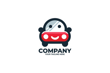 Smiling Vehicle Flat Logo