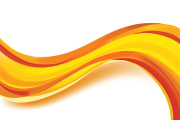 Abstract yellow and orange flowing wave background