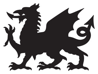 WELSH DRAGON SILHOUETTE 