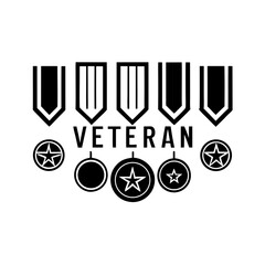 military medals arranged in a circular pattern