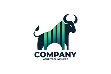 Bull Market Candlestick Logo