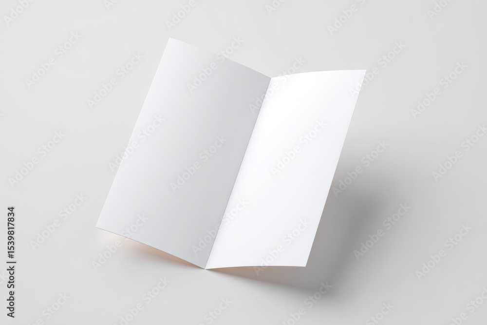 Poster clean image of minimalistic flyer or brochure mockup on neutral background with plenty of copy space