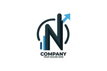 Modern N Graph Financial Logo