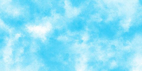 abstract blue background with beautiful cloud. sky nature landscape background. blue watercolor splash stroke of cloudy sky.	