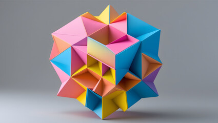 Colorful Geometric Design in Modern Abstract Art