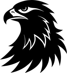 eagle head silhouette vector illustration