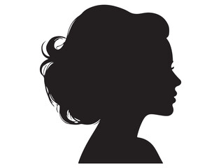 WOMAN HEAD PROFILE SILHOUETTE