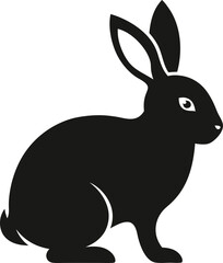 black and white rabbit