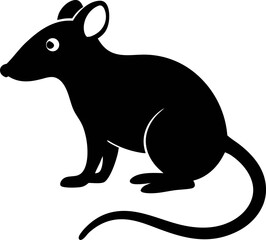 silhouette of a rat
