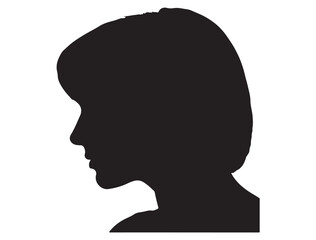 WOMAN HEAD PROFILE SILHOUETTE