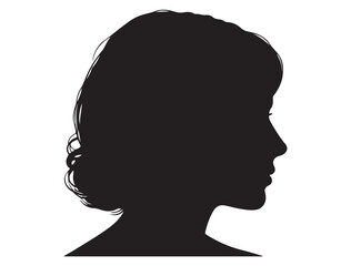 WOMAN HEAD PROFILE SILHOUETTE