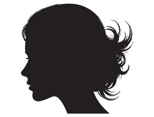 WOMAN HEAD PROFILE SILHOUETTE