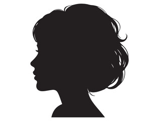 WOMAN HEAD PROFILE SILHOUETTE