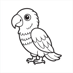 Fototapeta premium parrot silhouette vector illustration logo sticker