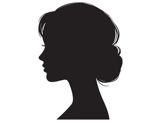 WOMAN HEAD PROFILE SILHOUETTE