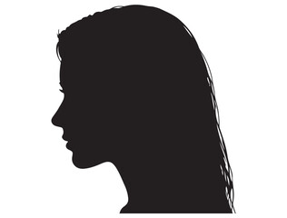 WOMAN HEAD PROFILE SILHOUETTE