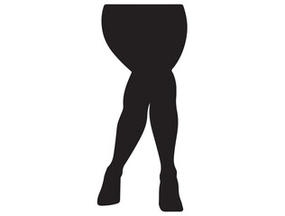 WOMAN LEGS SILHOUETTE