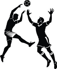 football players silhouettes