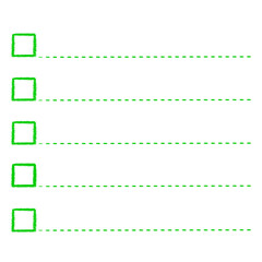 Green Blank to do List. Planner Elements.