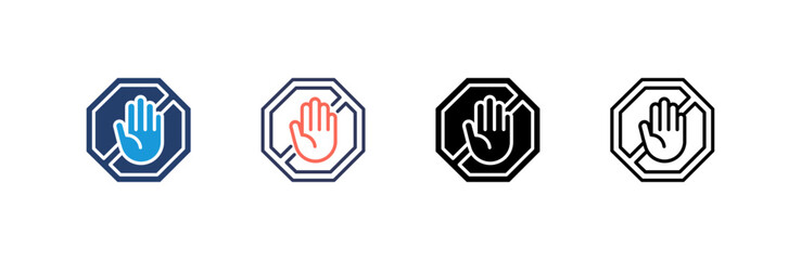 Ad Blocker icon set multiple style collection