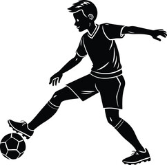 Naklejka premium football player silhouette