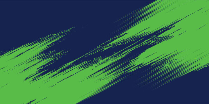 Green sports background design with abstract modern template. Vector illustration of sports players in various activities.