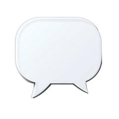 Naklejka premium White speech bubble icon on transparent background.